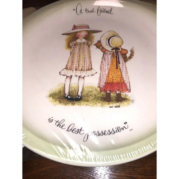 Vintage Holly Hobbie Collector's 10" Plate 1972 True Friend Best Possession New - Picture 3 of 7